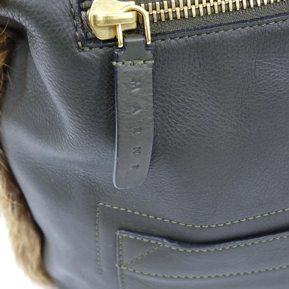 Marni Three-in-One Convertible Fur Backpack